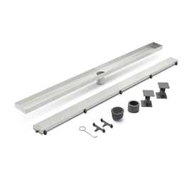Desagüe Aqua Atrim lineal 2 en 1 cromo mate/ceramic 90cm DA900T02