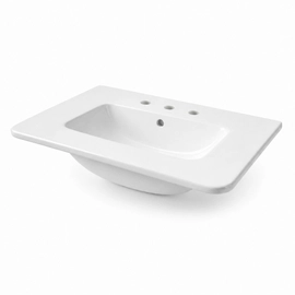 Mesada de Loza Campi curve/circle 60 3ag blanca MLS60/3