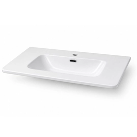 Mesada de Loza 100cm Campi curve/circle 1 ag blanca MLS100/M