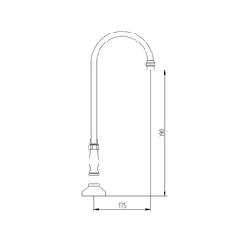 Griferia de cocina Robinet Pico bar Alto oro