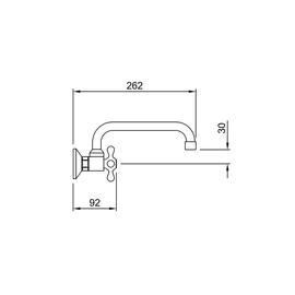 Griferia cocina Peirano Ares p/pared ext. cr. 934/cr