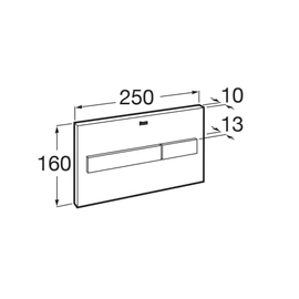 Placa accionamiento descarga dual negro mate Roca