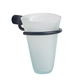 Accesorio de baño Ottone Portavaso vidrio Net negro mate