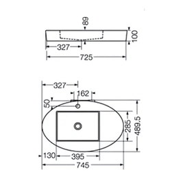 Bacha de lavatorio Ferrum temple khios 1 Ag blanco LWK1F