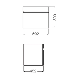 Mueble vanitory Ferrum 60cm cadria s/mesada CDR-MB-008-RA