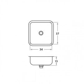 Bacha de cocina Mi Pileta bajo mesada simple 202