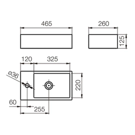 Bacha de lavatorio Ferrum tori 1AG TOR-MS-012-BL