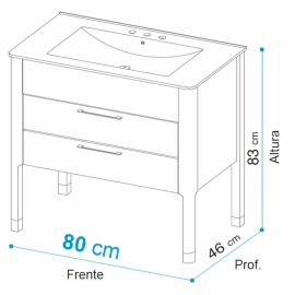 Vanitory campi curve 80 c/bacha