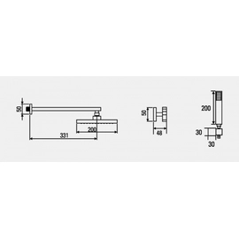 Griferia ducha 2 vias y duchador Hidromet Block lever