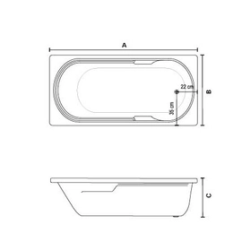 Bañera Versailles Revita 50 solo casco 150x70 bco