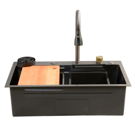 Pileta doble de cocina Uhome Black H7545