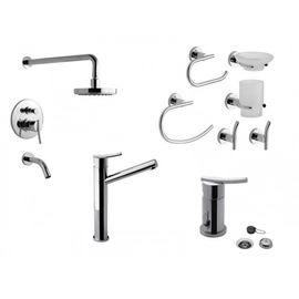 Griferia Baño Fv Libby Lavatorio Alto Bidet Bañera kit 6 pza