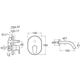 Griferia ducha con transferencia monocomando cromo Roca