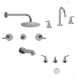 Griferia baño Hidromet Triumph Lever Lavat+ bañera d/Re+Bide