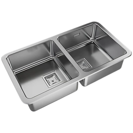 Bacha de cocina Johnson 77.5x43.5x17.5 doble quadra Q76A