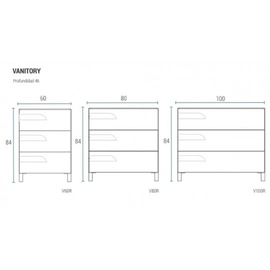 Vanitory Schneider Rivo Rovere 80 V80RR Sin mesada