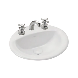 Bacha de lavatorio Ferrum tori ovalada chica 3 ag blanca L029S-B