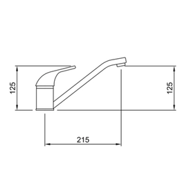 Griferia cocina renacer monocomando mesada 20-102 Peirano