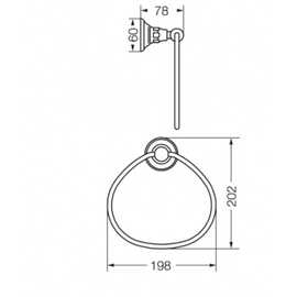 Accesorio baño Fv Toallero Aro Vermont 162/83cr