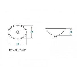 Bacha Cocina Mi Pileta Bajo Mesada Ovalada 33x24x13 Acero