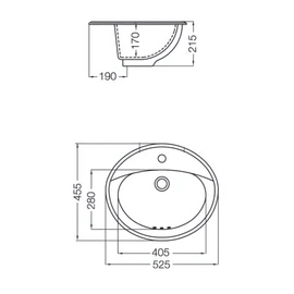 Bacha de lavatorio Ferrum armonica ovalada blanca 1 ag ARM-BH-133-BL