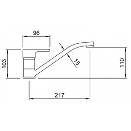 Griferia de Cocina Peirano Dique Monocomando Cromo 20-160