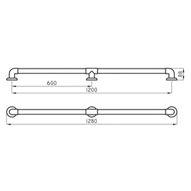 Barral Ferrum traful recto rojo ESP-BR-011-RO