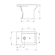Bidet 1AG Ferrum Limay blanco LMY-BI-100-BL