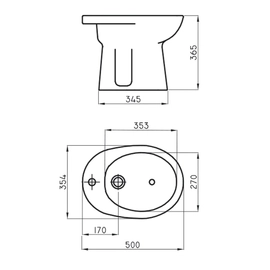 Bidet Ferrum atuel 1 Ag blanco AND-BI-100-BL