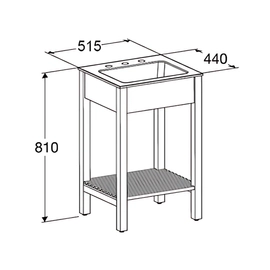Mueble Ferrum 50cm elea s/mesada blanco ARM-MB-003-BL