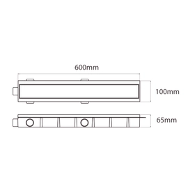 Desague Ideal 60cm lineal encastrable 12105