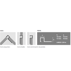 Guardacanto Atrim Quadra Niquel anodizado 3428 TXN