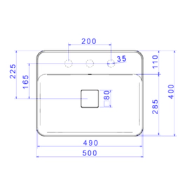 Bacha Deca Slim rectangular bca 1 aguj L.13050.M.17