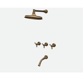 Griferia De Ducha Con Transferencia Antique Cruz XXL Bronce Viejo Andez 0604.40