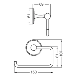 Portarrollo FV mikka cromo 0167/31-CR