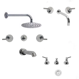 Griferia baño Hidromet Triumph Lever Lavat+ bañera d/Re+Bide
