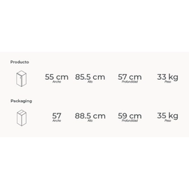 Freezer vertical Vondom blanco 85 lts blanco 85 lts FR55