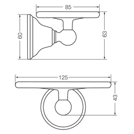 Jabonera FV newport cromo 0168/B2-CR