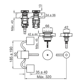 Grifería de bidet FV chalten desagüe soft touch 0295/H4-CR
