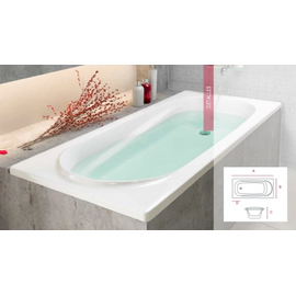 Bañera Bagnara con greensir anatomica 170x80x40.5 bca