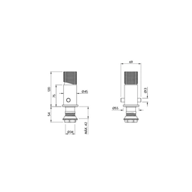 Griferia Peirano bidet monoc fabric black 70-200N