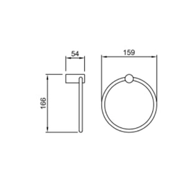 Accesorio de baño Toallero Aro Peirano L.10020