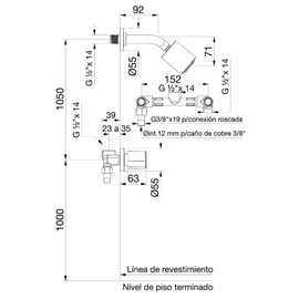 Grifería de ducha FV obera sin transferencia 0109/G5-CR