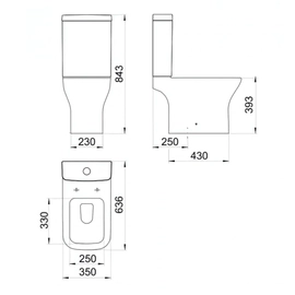 Inodoro Ferrum temple largo blanco TEM-IN-002-BL