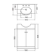 Mueble vanitory Ferrum 64 cm venecia sin mesada X6VQ