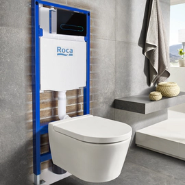 Soporte con deposito Roca in wall duplo wc one