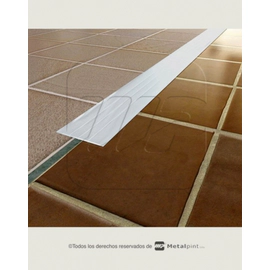 Moldura Moldumet Plana p/piso alum mate A2260