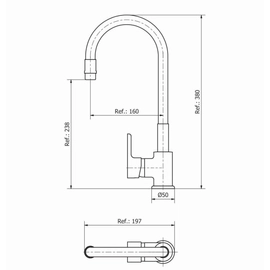 Grifería monocomando flexible emblem Piazza