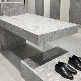 Porcelanato Cerro Negro 64x122 Terrazo gris nat rectif cal 1º