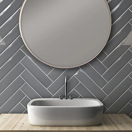 Ceramica Piu 7.5x30 bricks briselado gris